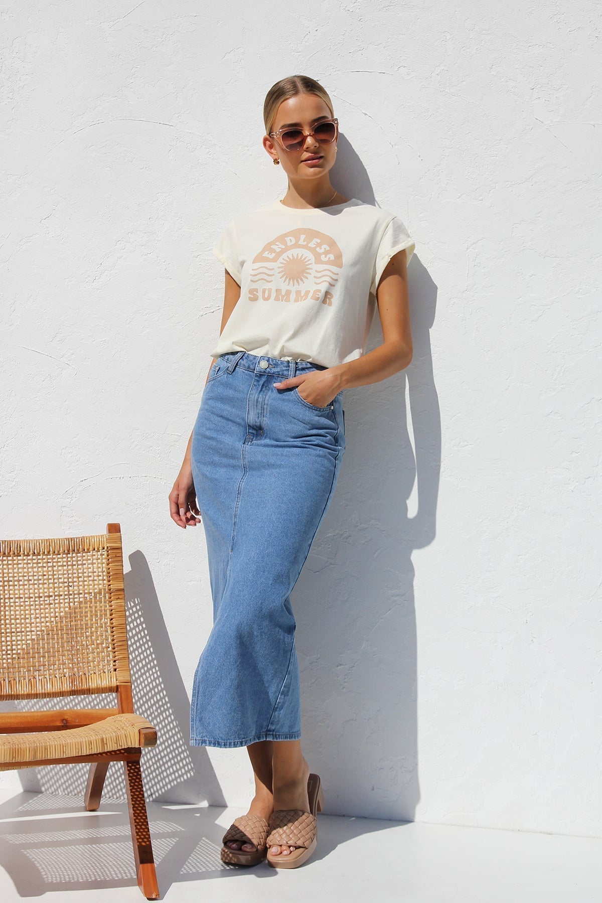 April denim kjol